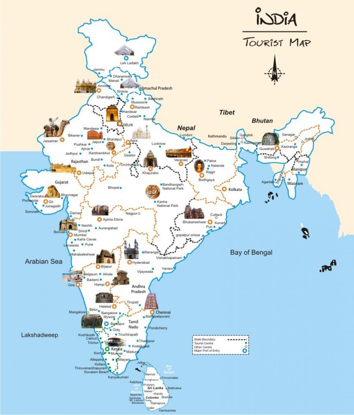 which state has most tourist places in india